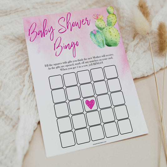 Cactus baby shower games, cactus baby bingo baby game, printable baby games, Mexican baby shower, Mexican baby games, fiesta baby games, popular baby games, printable baby games