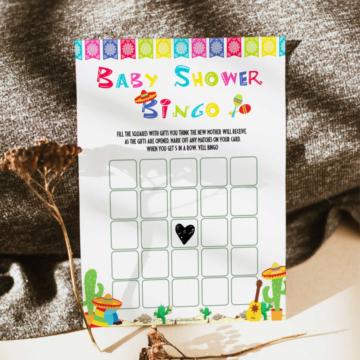 baby shower bingo, Printable baby shower games, Mexican fiesta fun baby games, baby shower games, fun baby shower ideas, top baby shower ideas, fiesta shower baby shower, fiesta baby shower ideas