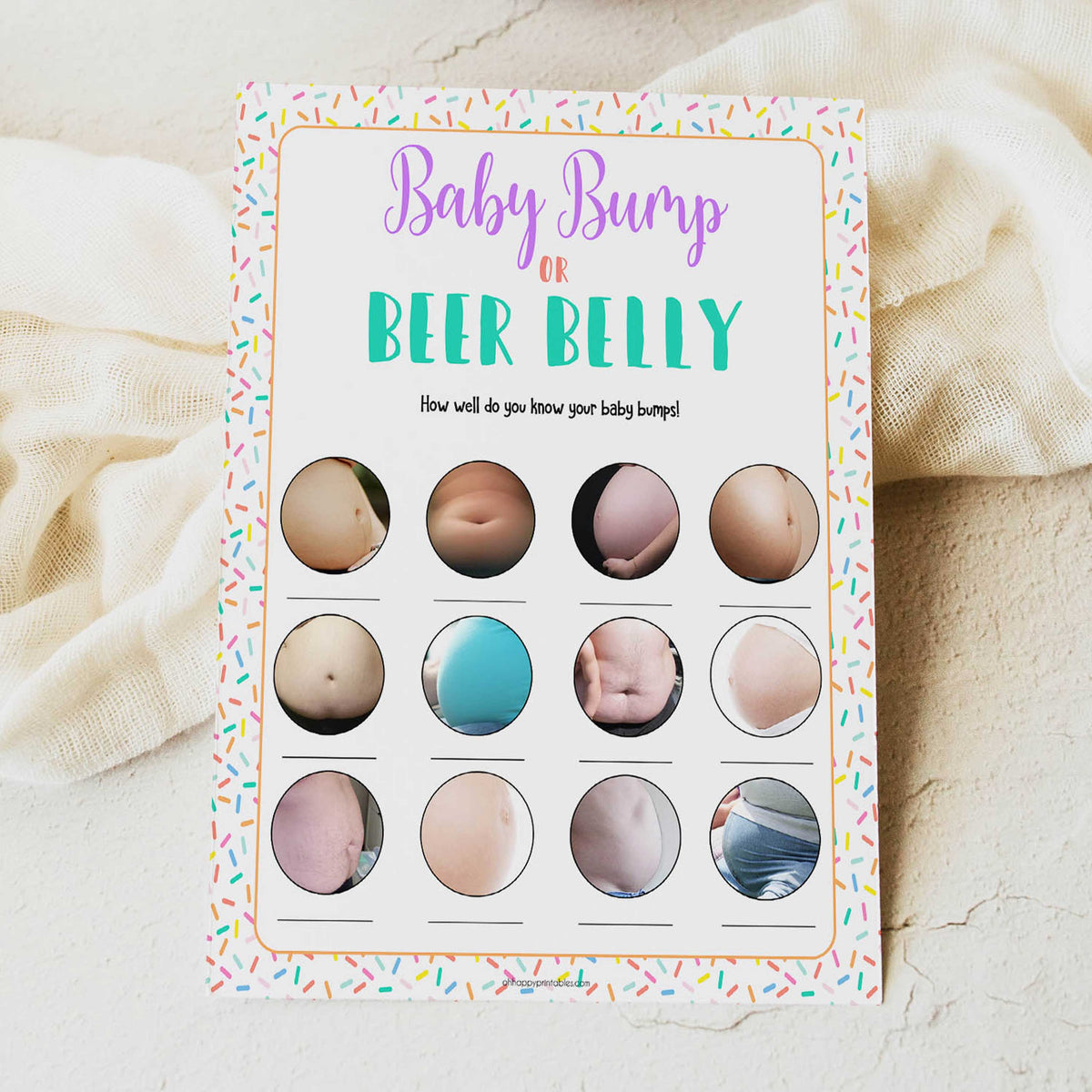 Baby sprinkle games, baby bump or beer belly game, printable baby games, baby shower games, baby spring theme, popular baby games, fun baby games, baby shower ideas