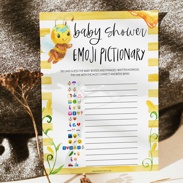 baby shower emoji pictionary game, emoji pictionary, Printable baby shower games, mommy bee fun baby games, baby shower games, fun baby shower ideas, top baby shower ideas, mommy to bee baby shower, friends baby shower ideas