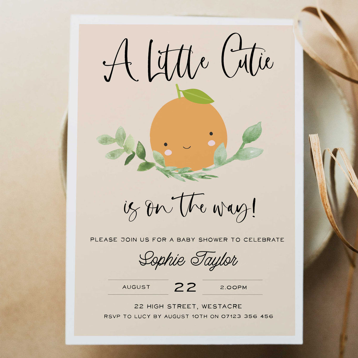 editable baby shower invitations, printable little cutie baby shower invitations, editable baby invites, little cutie baby shower theme, baby invitations