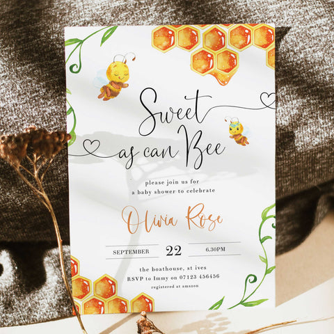 mommy bee baby shower invitations, editable baby shower invitations, printable baby shower invitations, baby shower invitations mobile