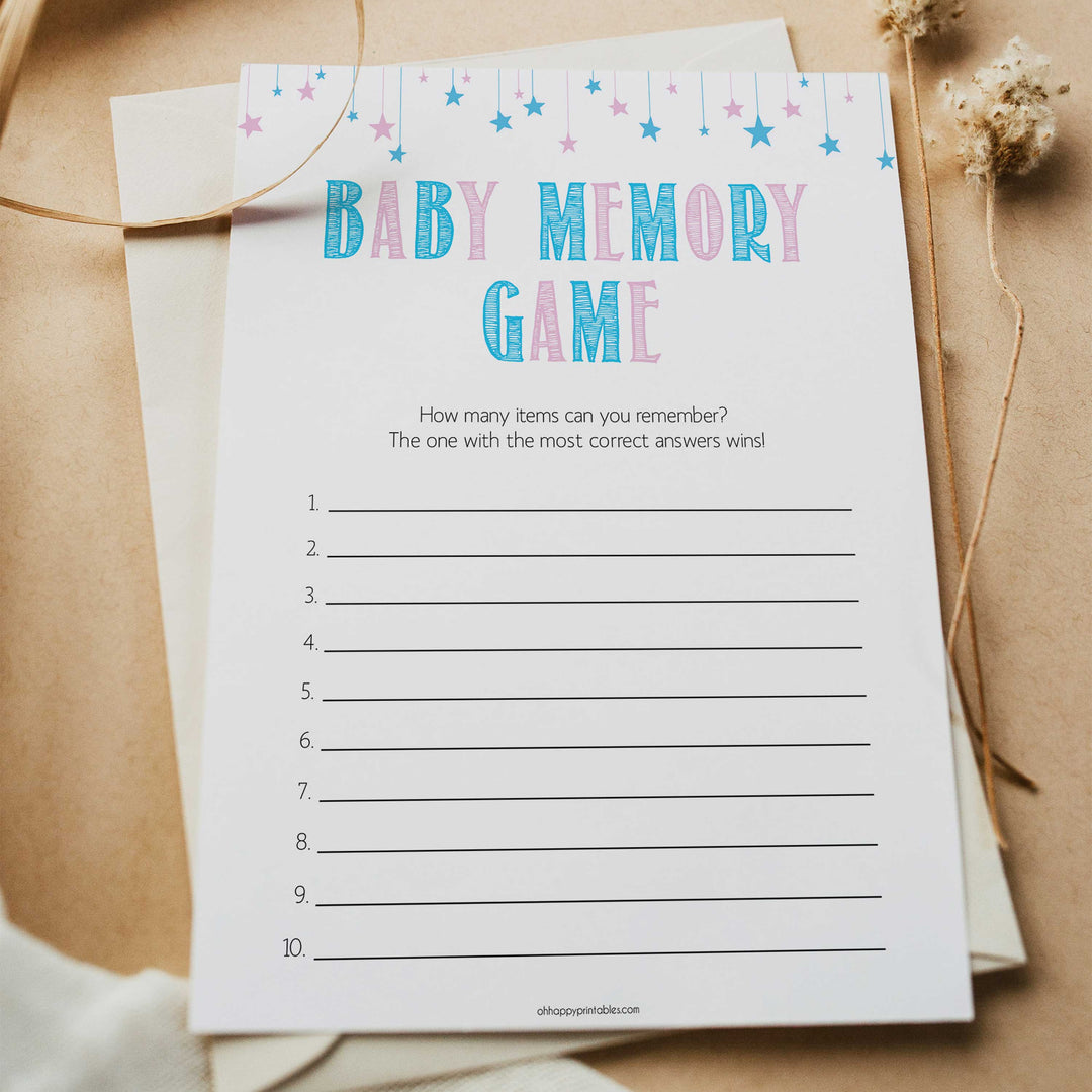 Gender reveal baby games, baby memory game baby game, gender reveal shower, fun baby games, gender reveal ideas, popular baby games, best baby games, printable baby games, gender reveal baby games