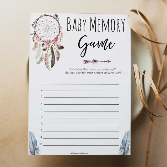 Boho baby games, baby memory baby game, fun baby games, printable baby games, top 10 baby games, boho baby shower, baby games, hilarious baby games