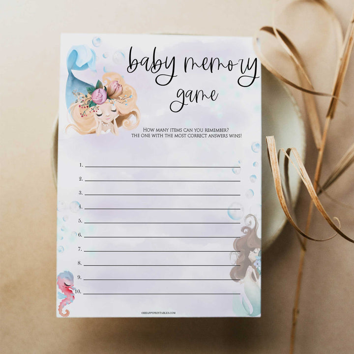baby memory game, Printable baby shower games, little mermaid baby games, baby shower games, fun baby shower ideas, top baby shower ideas, little mermaid baby shower, baby shower games, pink hearts baby shower ideas