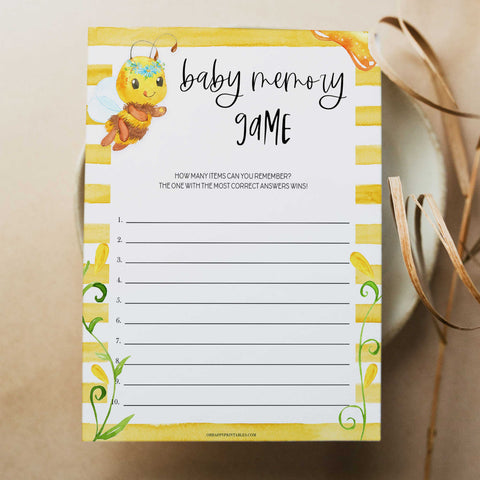 baby memory games, Printable baby shower games, mommy bee fun baby games, baby shower games, fun baby shower ideas, top baby shower ideas, mommy to bee baby shower, friends baby shower ideas