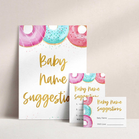 baby name suggestions game, Printable baby shower games, donut baby games, baby shower games, fun baby shower ideas, top baby shower ideas, donut sprinkles baby shower, baby shower games, fun donut baby shower ideas