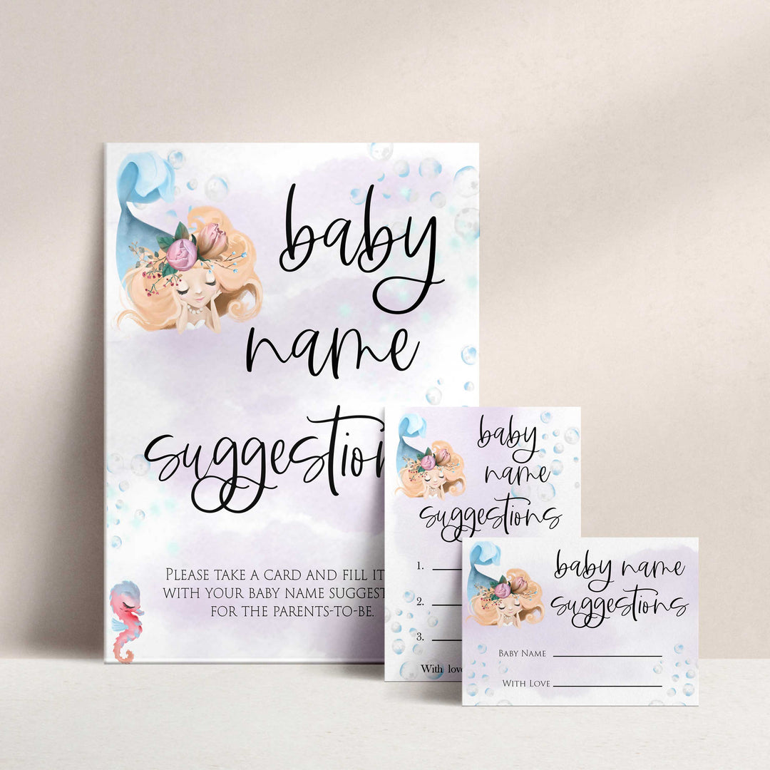 baby name suggestions game, Printable baby shower games, little mermaid baby games, baby shower games, fun baby shower ideas, top baby shower ideas, little mermaid baby shower, baby shower games, pink hearts baby shower ideas