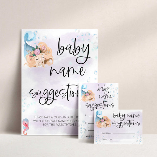 baby name suggestions game, Printable baby shower games, little mermaid baby games, baby shower games, fun baby shower ideas, top baby shower ideas, little mermaid baby shower, baby shower games, pink hearts baby shower ideas