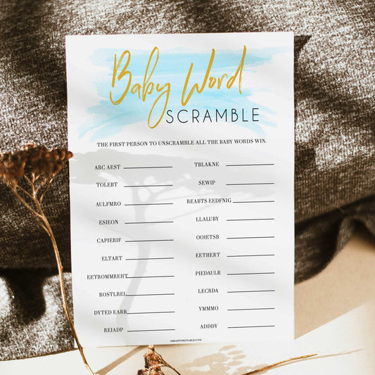Blue swash, baby world scramble baby games, baby shower games, printable baby games, fun baby games, boy baby shower games, baby games, fun baby shower ideas, baby shower ideas, boy baby games, blue baby shower
