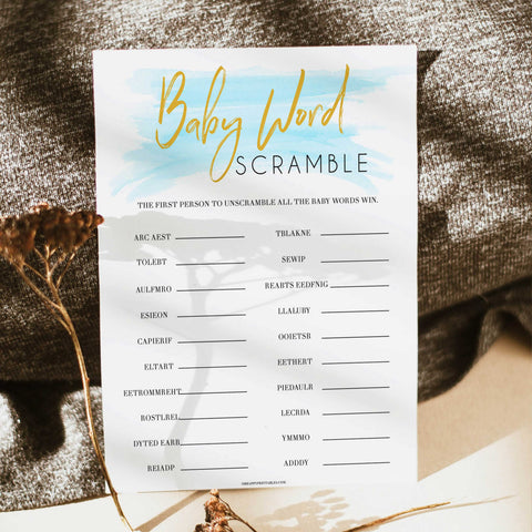 Blue swash, baby world scramble baby games, baby shower games, printable baby games, fun baby games, boy baby shower games, baby games, fun baby shower ideas, baby shower ideas, boy baby games, blue baby shower