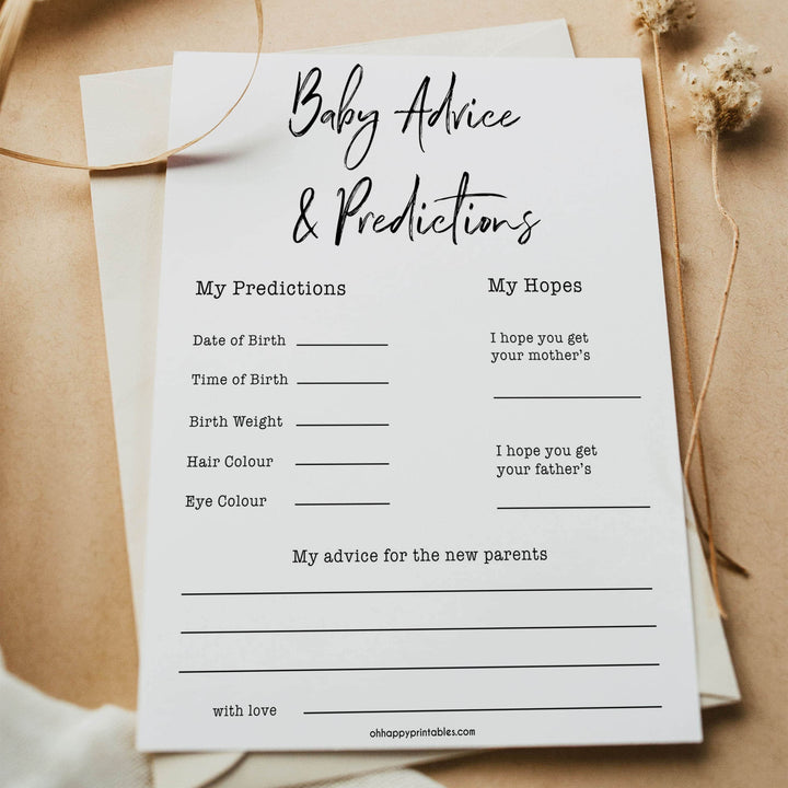 gender neutral baby shower games, baby advice and predictions baby games, printable baby shower, popular baby games, fun baby games, baby shower games