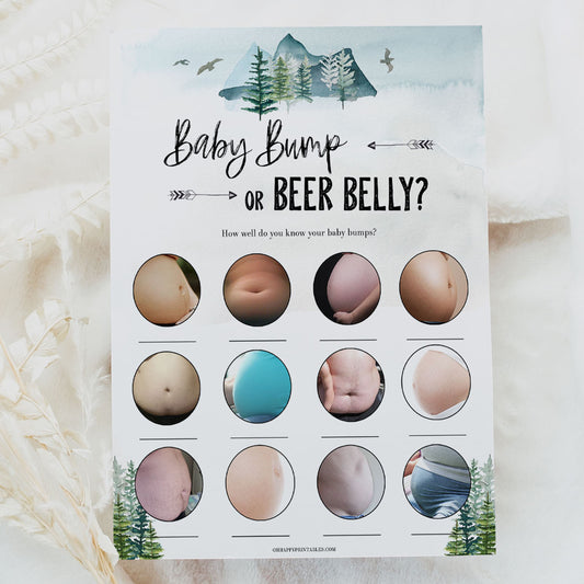 baby bump or beer belly game, Printable baby shower games, adventure awaits baby games, baby shower games, fun baby shower ideas, top baby shower ideas, adventure awaits baby shower, baby shower games, fun adventure baby shower ideas
