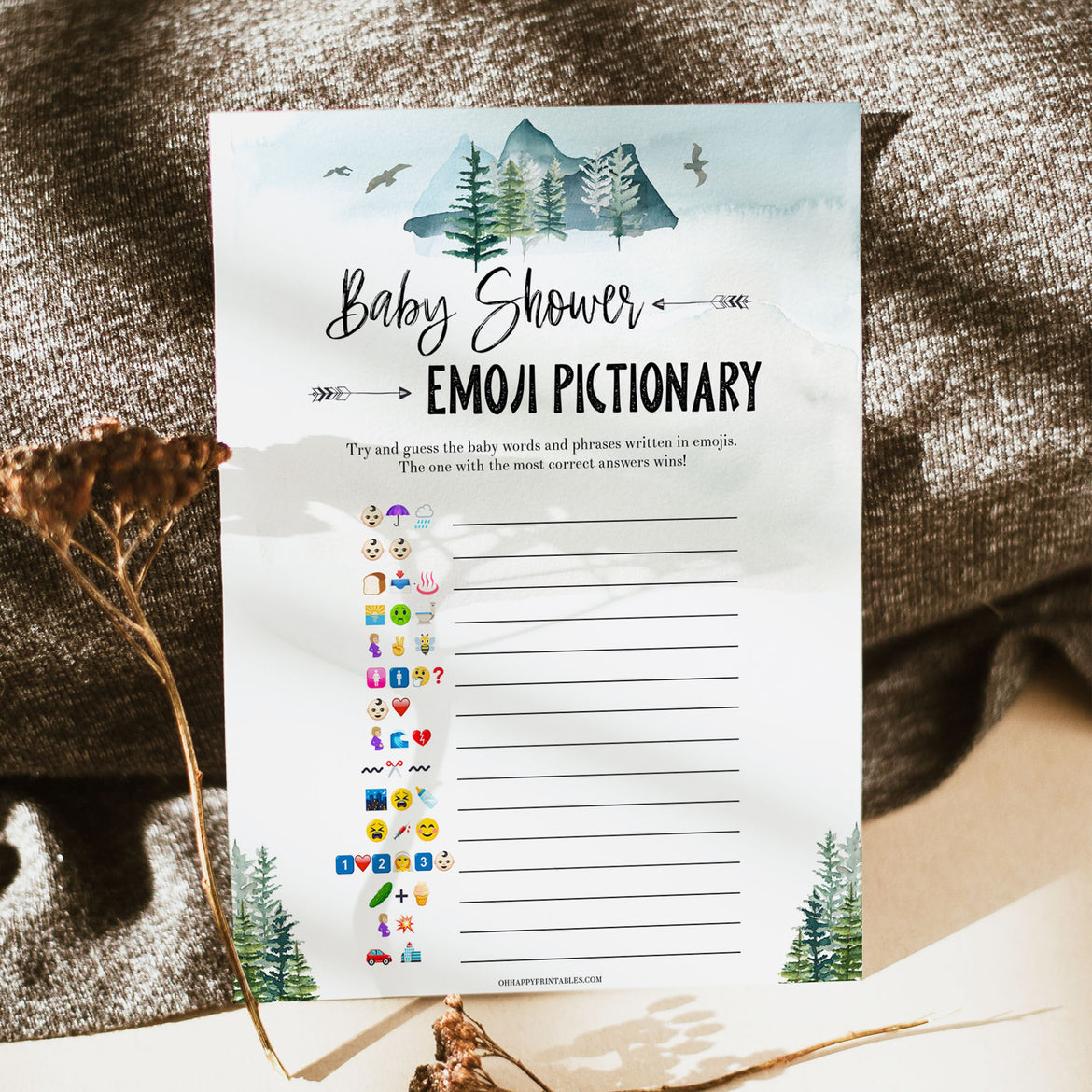 SHOP Baby Shower Emoji Pictionary Baby Shower Games | Oh Happy ...