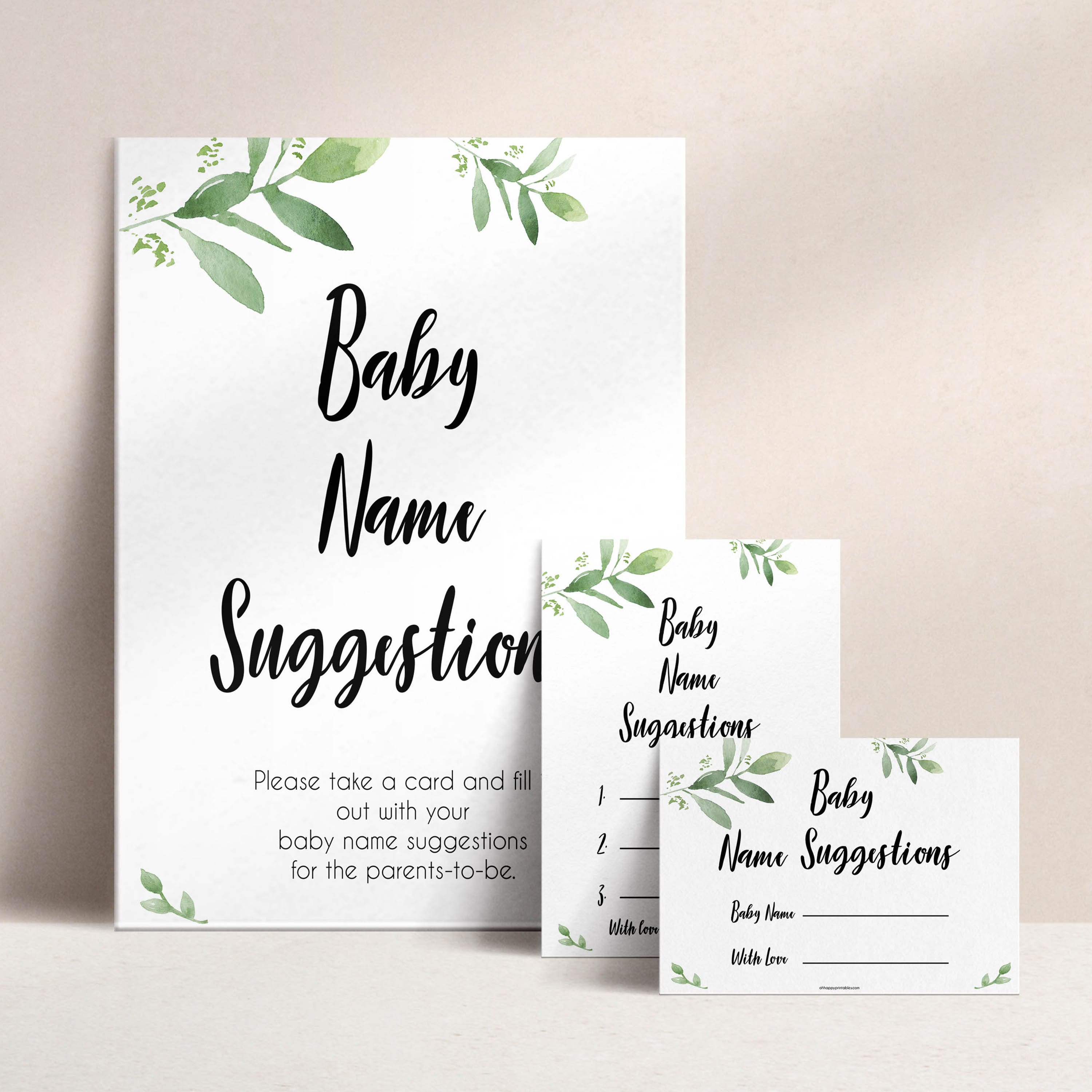 botanical baby name suggestions, printable baby name suggestions, fun baby game, Printable baby shower games, baby shower games, popular baby shower games