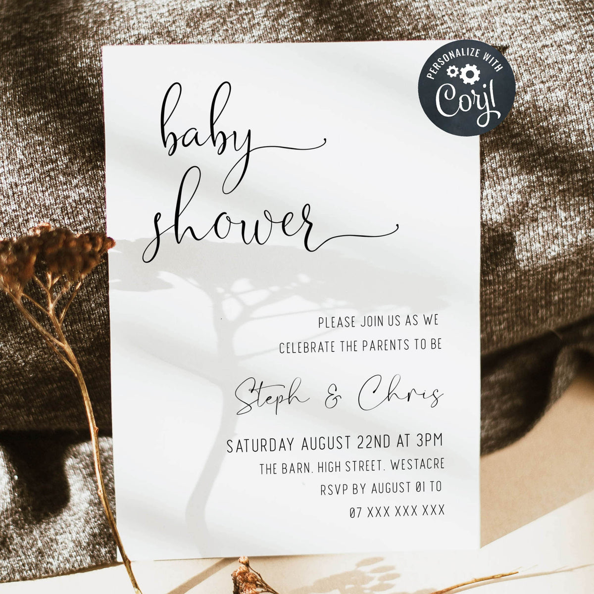 editable baby shower invitations, minimalist baby shower invitations, printable baby shower invite