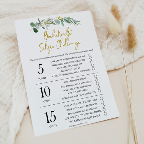 Bachelorette Selfie Challenge - Eucalyptus Leaf