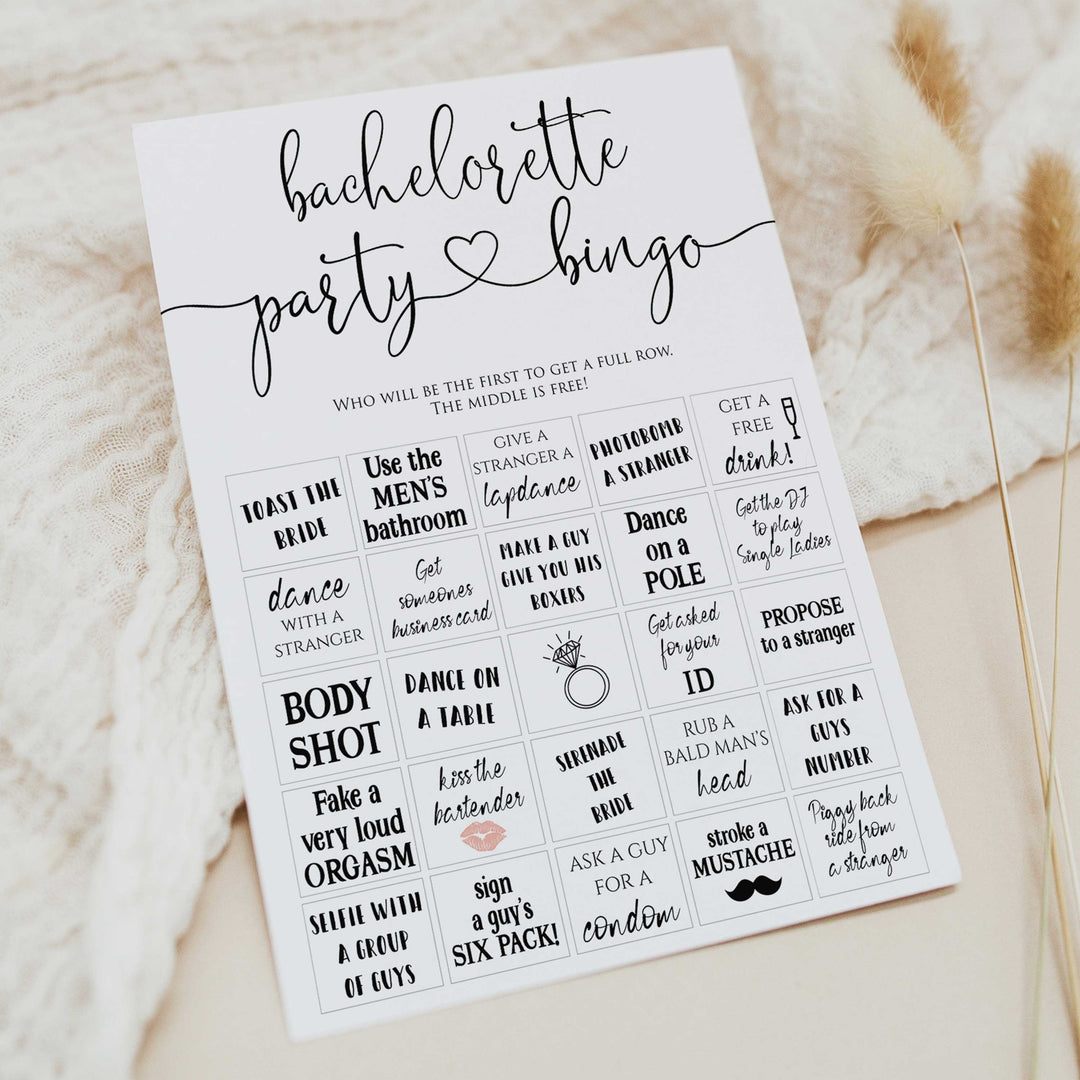 minimalist bachelorette games, bachelorette party bingo, bridal shower games bundle, dirty bridal games, printable bridal games, bridal shower games, hen party hames, bachelorette games