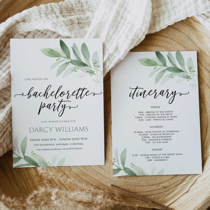 bachelorette party invite, greenery bridal shower invite, mobile invites, editable bridal shower invite, corjl bridal invite, bachelorette party invite