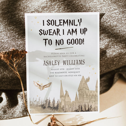 Editable Bachelorette Invitation - Wizard