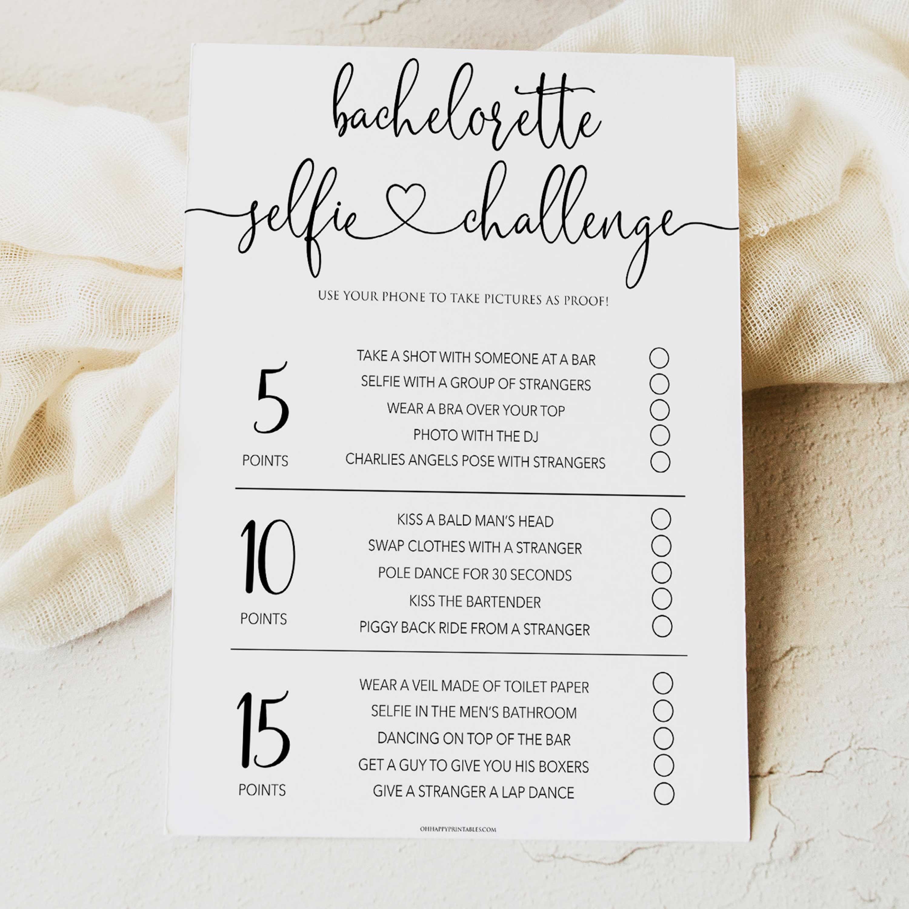minimalist bachelorette games, bachelorette selfie challenge, bridal shower games bundle, dirty bridal games, printable bridal games, bridal shower games, hen party hames, bachelorette games