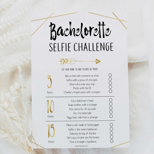 bachelorette selfie challenge, bride tribe bridal games, printable bridal shower games, bride tribe, fun bridal shower games