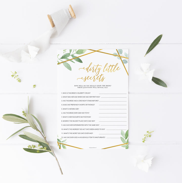 Dirty Little Secrets - Gold Greenery