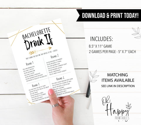 bachelorette drink if game, bride tribe bridal games, printable bridal shower games, bride tribe, fun bridal shower games