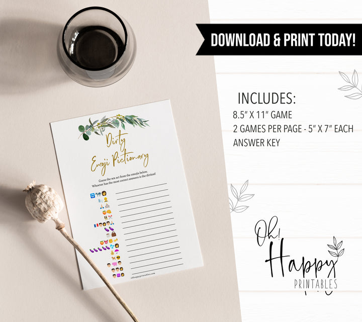 Dirty Emoji Pictionary - Eucalyptus Leaf