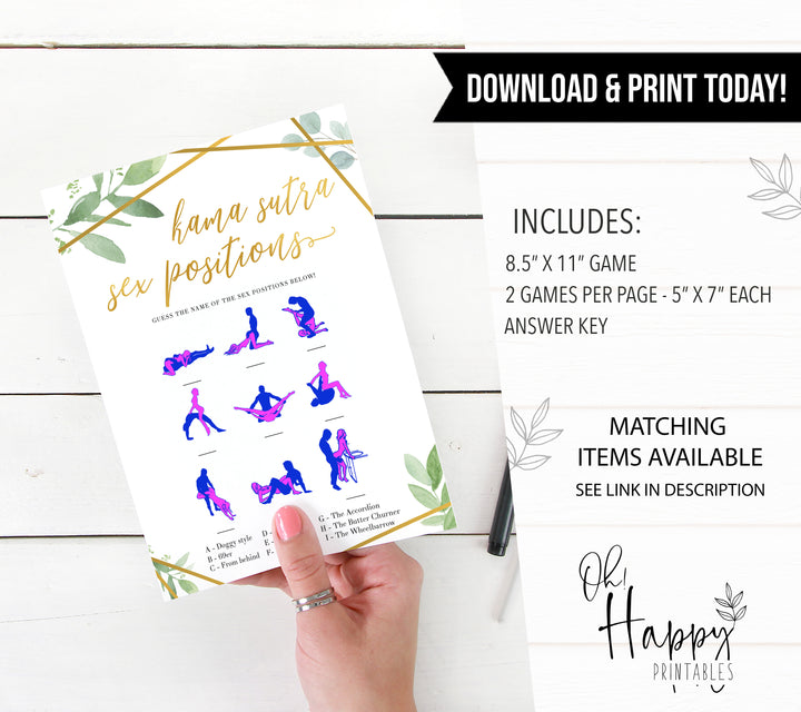 Guess The Sex Position - Gold Greenery