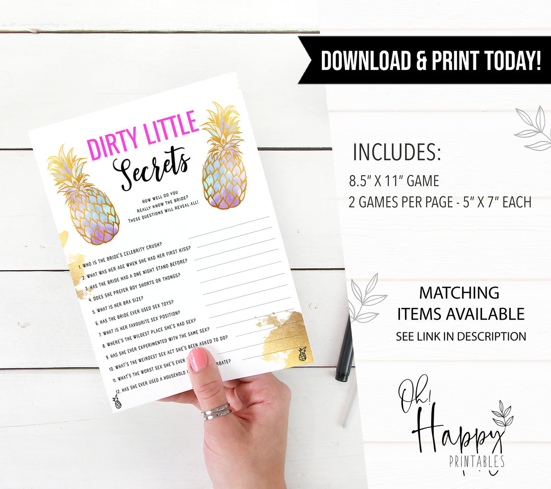 Dirty Little Secrets - Gold Pineapple