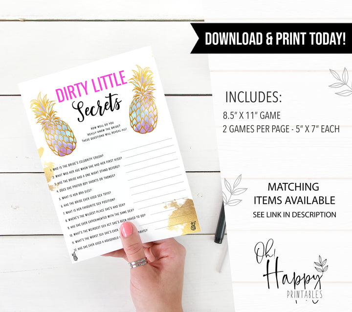 Dirty Little Secrets - Gold Pineapple