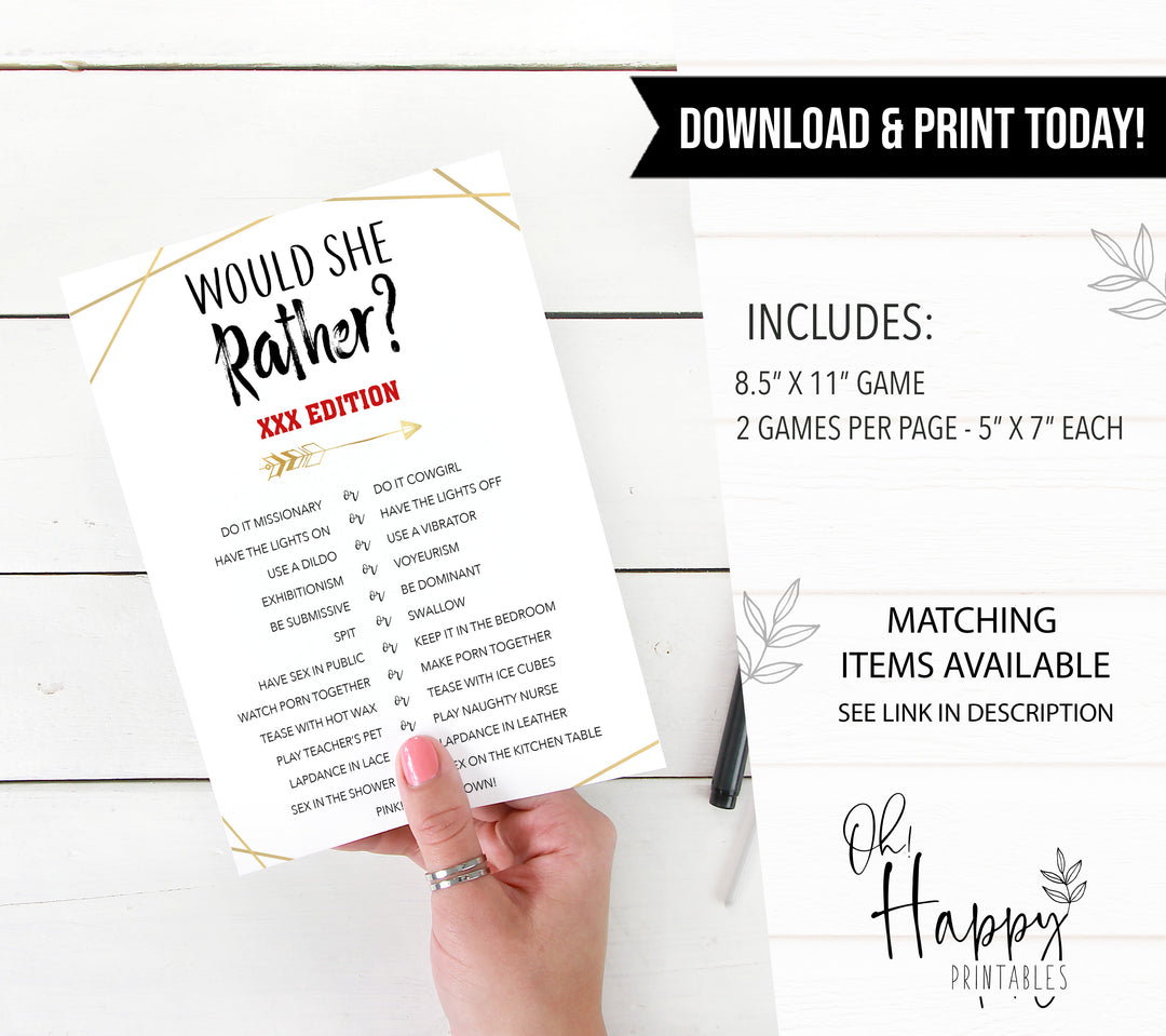 X Rated Would She Rather - Bride Tribe