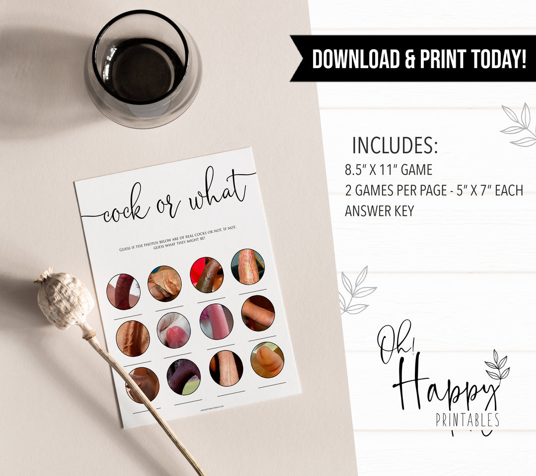 minimalist bachelorette games, cock or what, bridal shower games bundle, dirty bridal games, printable bridal games, bridal shower games, hen party hames, bachelorette games