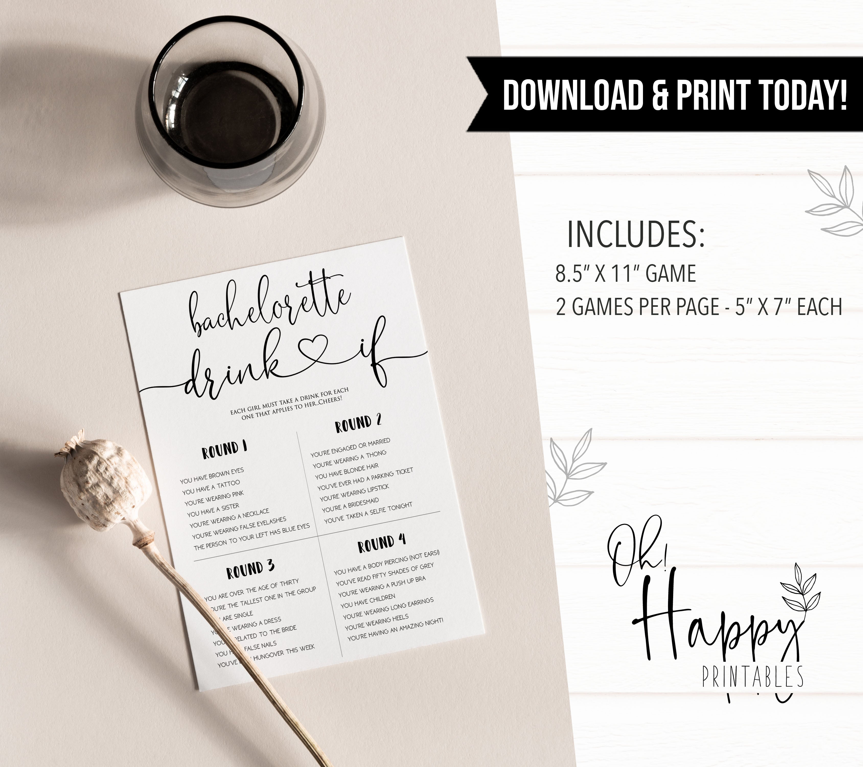minimalist bachelorette games, bachelorette drink if game, bridal shower games bundle, dirty bridal games, printable bridal games, bridal shower games, hen party hames, bachelorette games