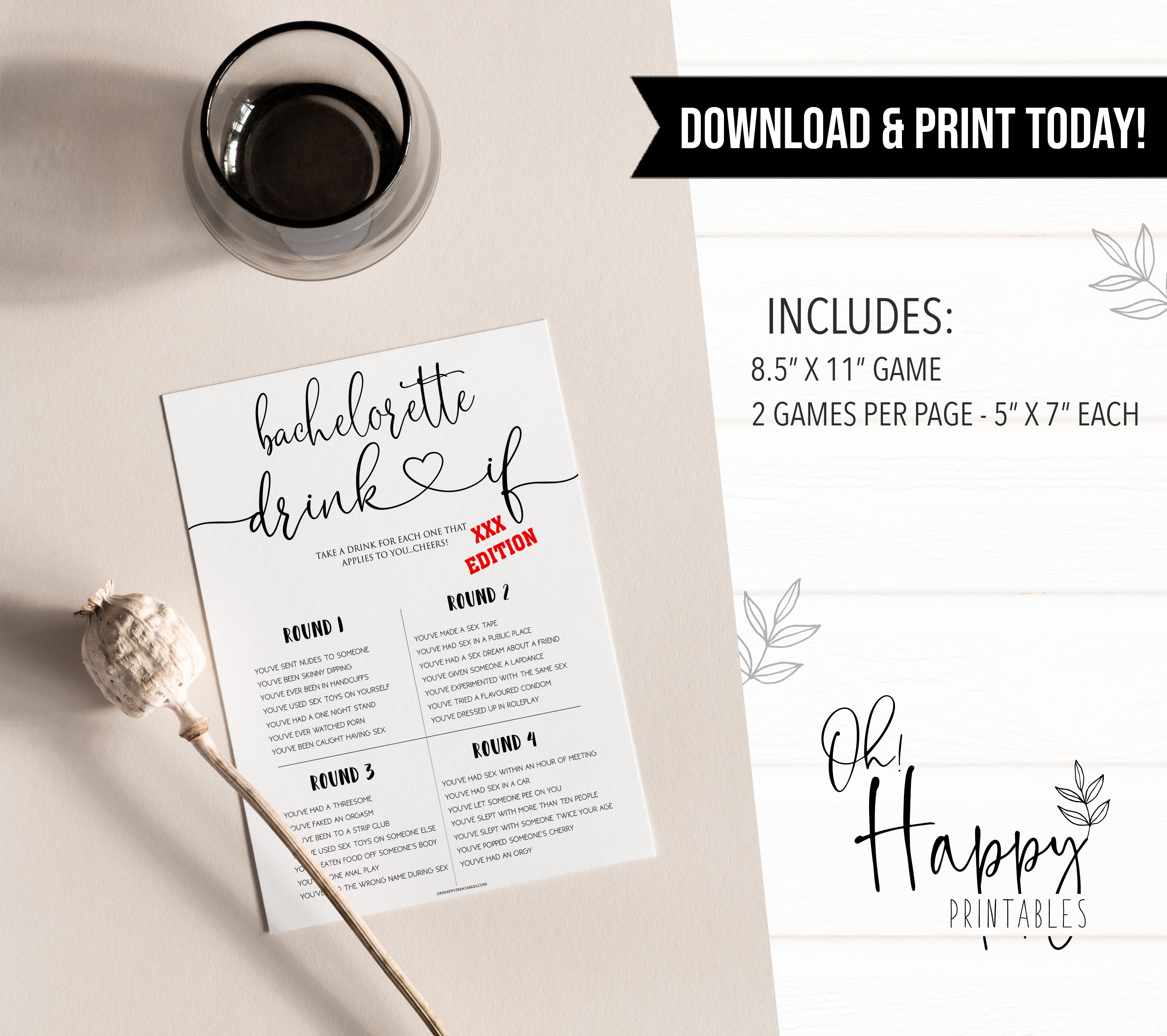 minimalist bachelorette games, bachelorette drink if game, bridal shower games bundle, dirty bridal games, printable bridal games, bridal shower games, hen party hames, bachelorette games