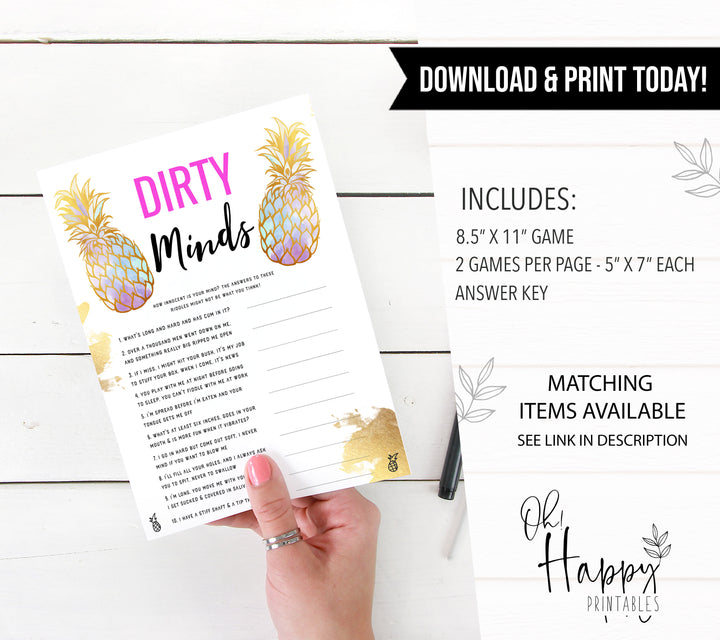 Dirty Minds - Gold Pineapple