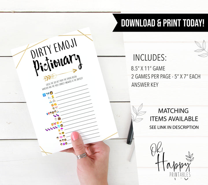 Dirty Emoji Pictionary - Bride Tribe