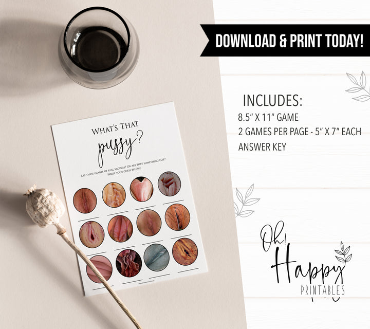 minimalist bachelorette games, whats that pussy, vagina game, bridal shower games bundle, dirty bridal games, printable bridal games, bridal shower games, hen party hames, bachelorette games