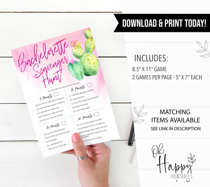 Bachelorette Scavenger Hunt - Fiesta