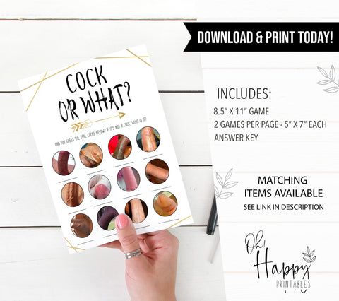 Cock or What Bachelorette Game - Bride Tribe