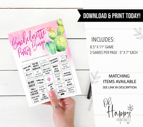 Bachelorette Party Bingo - Fiesta