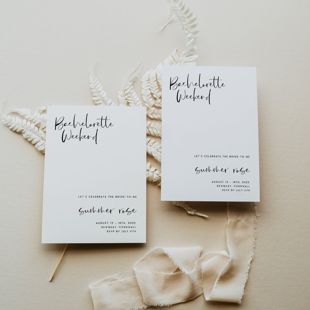 Fully editable and printable bridal shower invitations with a modern minimalist design. Perfect for a modern simple bridal shower themed party