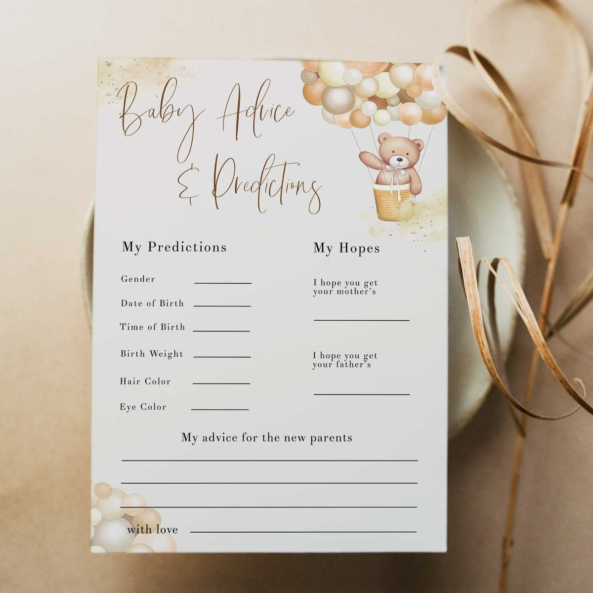 Baby Advice and Predictions - We Can Bearly Wait Printable Baby Shower Games – OhHappyPrintables baby-advice-and-predictions-we-can-bearly-wait-printable-baby-shower-games-ohhappyprintables