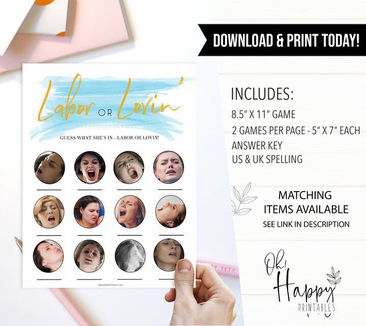 Blue swash, labor or lovin baby games, baby shower games, printable baby games, fun baby games, boy baby shower games, baby games, fun baby shower ideas, baby shower ideas, boy baby games, blue baby shower