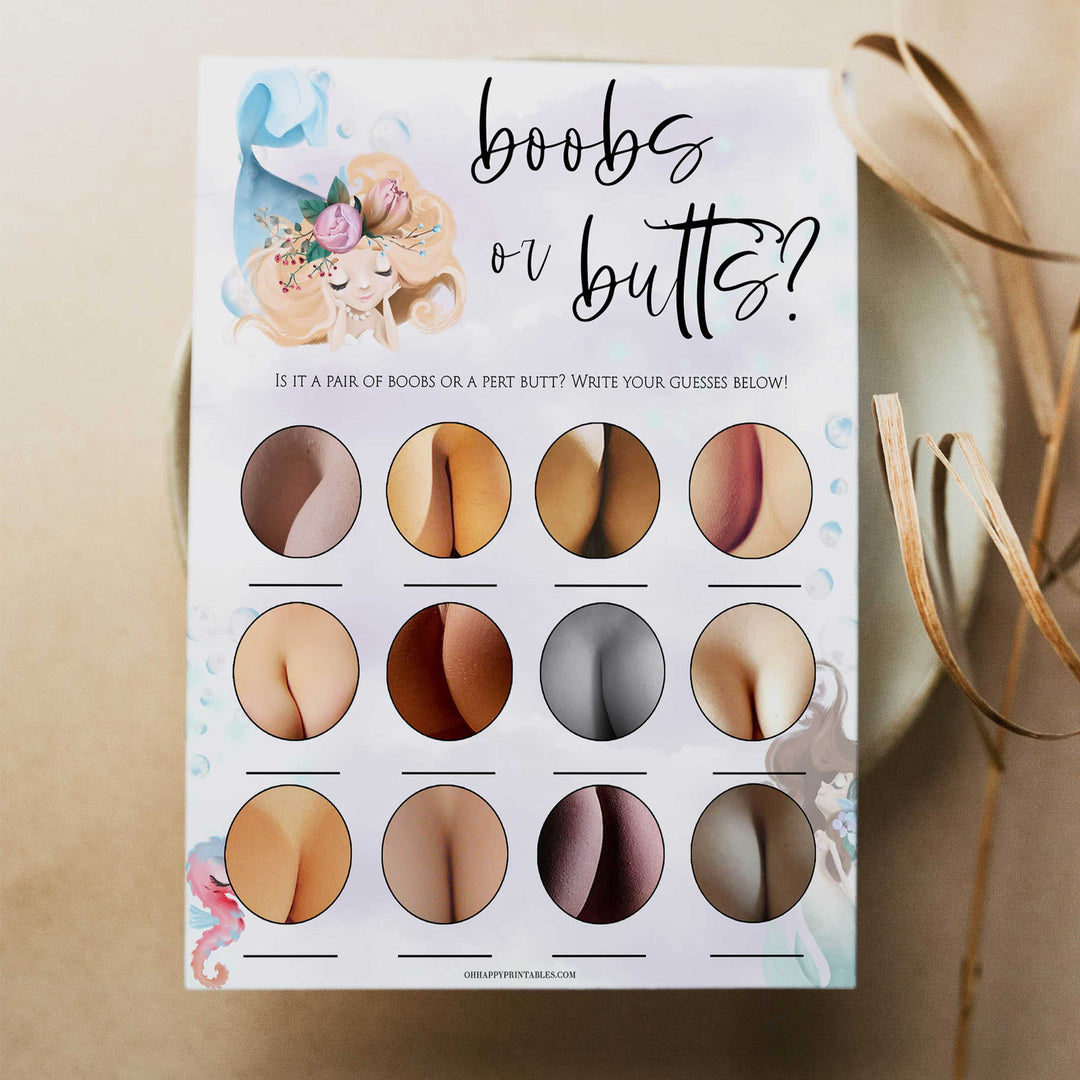 boobs or butts baby games, Printable baby shower games, little mermaid baby games, baby shower games, fun baby shower ideas, top baby shower ideas, little mermaid baby shower, baby shower games, pink hearts baby shower ideas