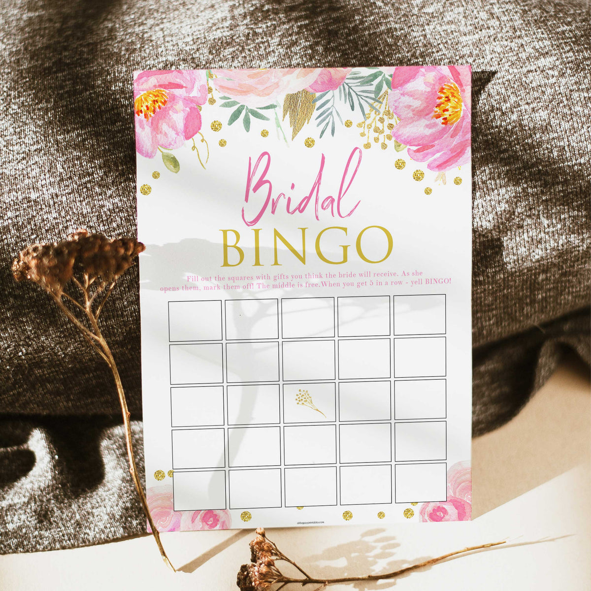 bridal bingo, printable bridal shower games, blush floral bridal shower games, fun bridal shower games
