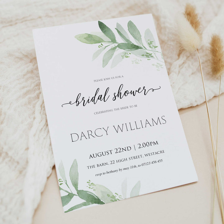 editable bridal shower invite, bridal shower invitation, greenery bridal shower invite, mobile invites, editable bridal shower invite, corjl bridal invite, bachelorette party invite