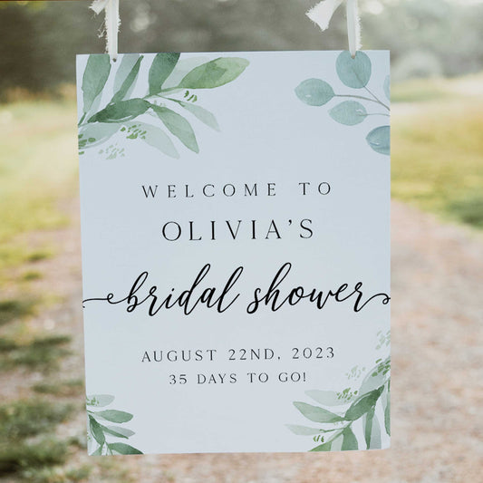 editable bridal shower welcome sign, printable bridal shower welcome sign, greenery bridal shower welcome sign, greenery bridal shower, floral bridal shower