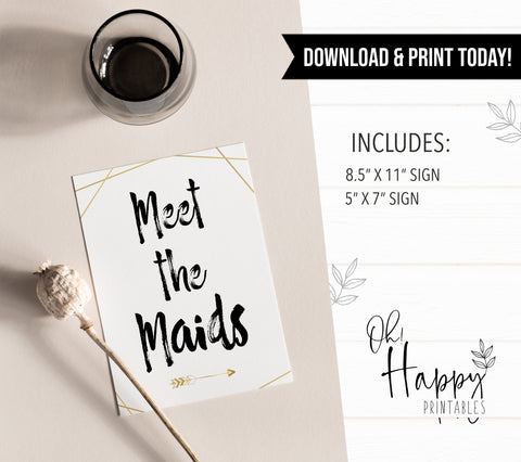 Meet the Maids Sign - Bride Tribe